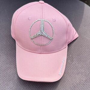 Pink Crystal Emblem Baseball Cap by